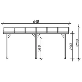 SKANHOLZ Andria 648 x 250 cm weiß