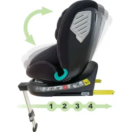 XOMAX G409 Kindersitz drehbar 360°, Standfuß, ISOFIX I mitwachsend I 0-36 kg, 0-12 Jahre, Gruppe 0+/1/2/3, 5-Punkt-Gurt, 3-Punkt-Gurt I Bezug waschbar I ECE R129