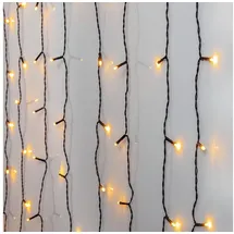 Star Trading Lichtervorhang LED 1,3x2 m Schwarz Warmweiß