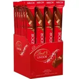 Lindt Lindor Vollmilch Sticks, Vollmilch-Schokolade, 24 Schokoladenriegel à 38 g, 24er Pack (24 x 38 g)