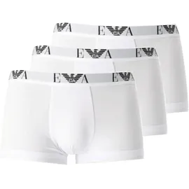 Emporio Armani Herren Shorts Vorteilspack - Trunks, Pants, Unterwäsche, Stretch Cotton weiß L