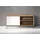 trendteam Touch Lowboard 123 x 56 x 40 cm Weiß/Eiche MDF
