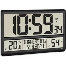 TFA Funkuhr mit Raumklima Schwarz 60.4520.01