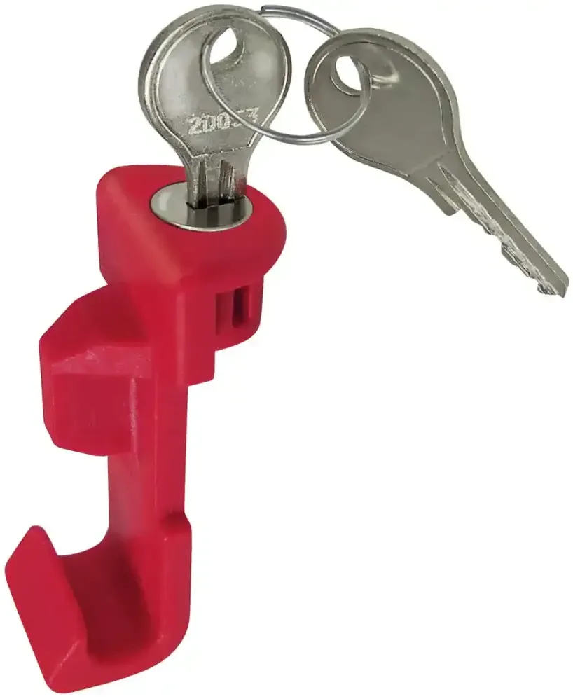 KLICKfix Lenker Adapter Taste mit Schloss / 5 Stück im Beutel  rot