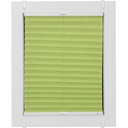 Plissee SUNLINES "One Size Style Crush", grün (grün, weiß, weiß), B:45cm H:130cm, Obermaterial: 85% Polyester, 15% sonstige Fasern, Plissees, Zubehörfarbe weiß, zum Klemmen