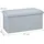 Relaxdays Truhenbank Samt Hellgrau 38 x 77 x 39 cm