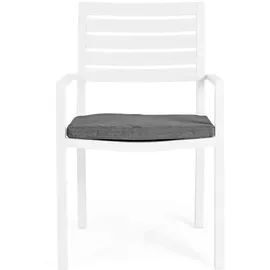 BIZZOTTO Helina Gartenstuhl 55 x 55 x 86 cm weiß stapelbar mit Armlehne