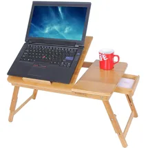 Songmics Laptoptisch Notebooktisch Betttisch Lapdesks für Lesen oder Frühstücks und Zeichentisch Laptops höhenverstellbar Faltbare 55 x 35 x 29 cm LLD002