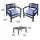 Dmora Outdoor-Lounge-Set 3-tlg. Anthrazit