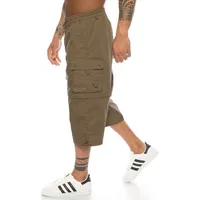 Kendindza Collection Cargobermudas Bermudas Herren Kurze Hose Herren 3/4 Hose Herren Cargo Taschen Abnehmbare Beine kurze Hose Herren Cargoshorts Herren Sommer braun M