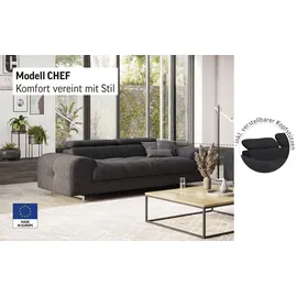 Cotta Couch Kunstleder 3-Sitzer Braun