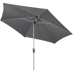 DOPPLER Sonnenschirm »Active«, Ø: 320 cm, abknickbar, Sonnenschutzfaktor: 50+ - grau