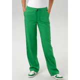 Aniston CASUAL ANISTON CASUAL, Damen, Gr. 46, N-Gr, grün, Web, Obermaterial: 55% Leinen, 45% Viskose, Leinenoptik, unifarben, Basic, figurumspielend lang, Hosen, mit Bindeband