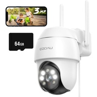 COOAU 2K WLAN Überwachungskamera Outdoor 360° CCTV IP Kamera Aussen mit Personen-/Fahrzeugerkennung, 24/7 Aufnahme, Farbige Nachtsicht