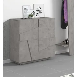 Schuhkommode INOSIGN "Ping", grau (beton), B:81cm T:38cm, Holzwerkstoff, Sideboards