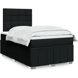 Maison Exclusive - Boxspringbett mit Matratze Schwarz 120x200 cm Stoff - Schwarz