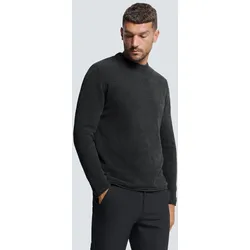 Rundhalspullover NO EXCESS "No Excess Rundhals-Pullover", Herren, Gr. XXXL, grau (dunkelgrau), 100% Polyester, Pullover