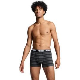 Puma HERITAGE STRIPE Boxershorts Schwarz gestreift S 2er Pack