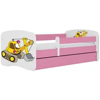 Raumhirsch furniture Kinderbett, Rosa, Holzwerkstoff, Holzwerkstoff, 1 Schubladen, 80x160