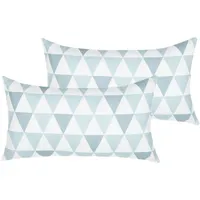 Beliani Gartenkissen TRIFOS in Blau/Weiß | Gr.: onesize