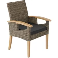 Tectake Rosarno Rattanstuhl  62,5 x 71,5 x 94 cm natur
