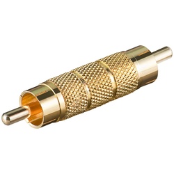 Goobay Cinch Adapter, Stecker zu Stecker, Goldausführung - Cinch-Stecker > Cinch-Stecker