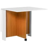 Homcom Schreibtisch Mobiler Tisch Weiß