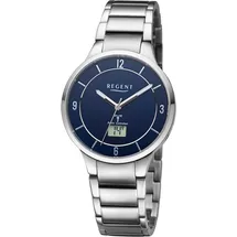 REGENT Herren Funkuhr Analog-Digital Metall 39 mm URFR290