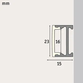 Paulmann LED Strip Profil Square 70523 2W Schwarz 200 cm