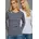 Langarmshirt Blau/Weiß XXL