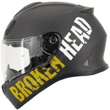 Broken Head Racing-Helm BeProud Light Carbon Gelb (Größe L)