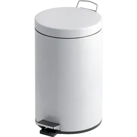 V-Part Tritt-Mülleimer 12 Liter - Weiß - Weiß