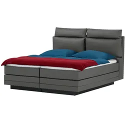 Motor-Boxspringbett  Hardego ¦ grau ¦ Maße (cm): B: 140 H: 118