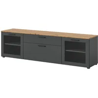 Inn.furn TV-Lowboard grau Eiche 185 cm, TV Unterteil Vitus