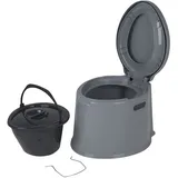 Bo-Camp Campingtoilette Kompost Eimer Toilette 7 L Grau