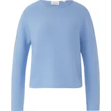 Comma, Longpullover Strukturierter Strickpullover Blau 36