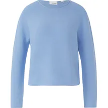 Comma, Longpullover Strukturierter Strickpullover Blau 36