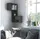 Decortie Eckregal 67 x 47 x 82 cm Schwarz