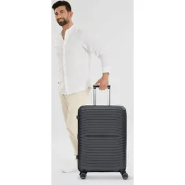 Stratic Shine 4 Rollen Trolley 65 cm mit Dehnfalte black