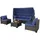 Hti-Living Eleni Loungesofa blau/braun