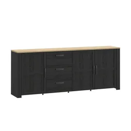 Möbel Kraft Sideboard 220 x 87 x 42 cm Weiß