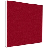 platino24 Akustikpaneele 1 Element Colore Quadrat 55 x 55 cm Bordeaux I Schallabsorber aus Basotect ® G+ mit Akustikfilz I Schalldämmung Wand & Decke I Akustikelemente Wandpaneel