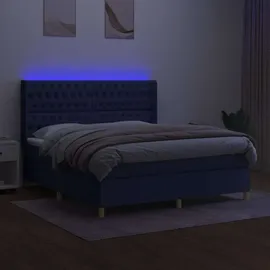 vidaXL Boxspringbett 180 x 200 cm Blau