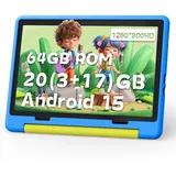 BUFO 10'' Android 64GB 1280x800 HD IPS WiFi 6 Lern Kinder Tablet (10", 64 GB, Android 15, 5G WiFi, Kids Bumper Blau, Elterliche Kontrolle, Anti-Blaulicht) blau