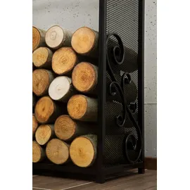 Cook King Kaminholzregal CHERRY Metall 0,90 m Schwarz