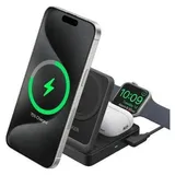 Anker MagGo Wireless Charger (15W, Foldable 3-in-1, Black)
