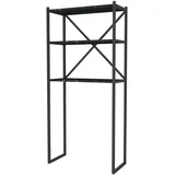 [en.casa] Waschmaschinenregal 160 x 66 x 34 cm Schwarz