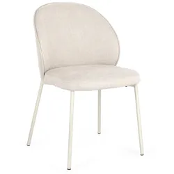 Esszimmerstuhl Wendy aus Stoff, Beige/Beige