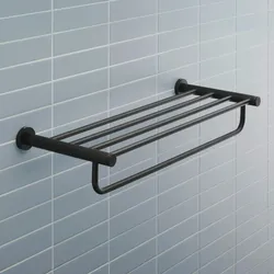 Duravit D-Code Handtuchablage, Accessoires, schwarz matt