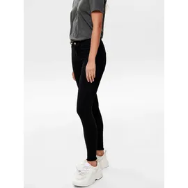 Only Blush Jeans Skinny Fit in Schwarz mit offenem Saum-M-L34